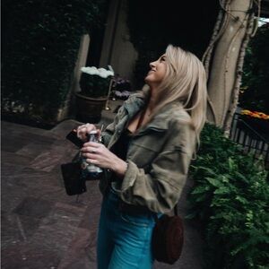 BDG urban outfitters Women's green Corduroy Jean Jacket